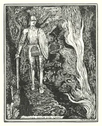 Illustratie voor De Pelgrimstocht door John Bunyan (litho)