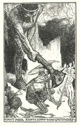 Illustratie voor De Pelgrimstocht door John Bunyan (litho)