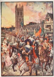 Prins Rupert in Oxford, op weg naar de strijd, illustratie uit 