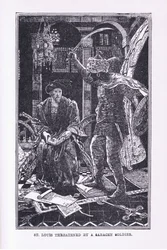 Sint Lodewijk bedreigd door de Saraceense soldaat, 1912