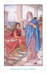 Synesius woont de lezingen van Hypatia bij