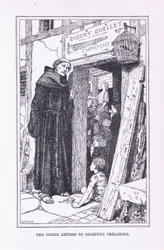 De priester luistert naar Colettes preek, 1912
