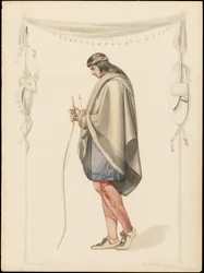 Indiaas figuur in profiel