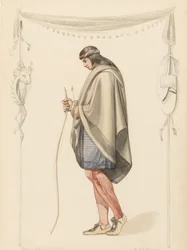 Indiase figuur in profiel, 1851