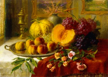 Stilleven op een Tafel in een Interieur
