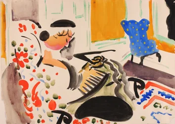 Kalligrafisch interieur, ca. 1915