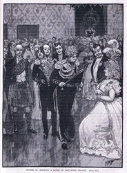 George IV houdt een ontvangst in Holyrood Palace 1822