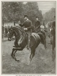 Dagelijkse rit van Koning George in Hyde Park