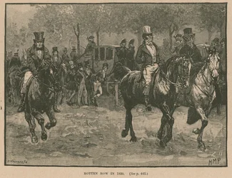 Rotten Row, Hyde Park, Londen, in 1830