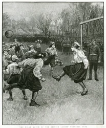 De eerste wedstrijd van de British Ladies