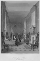 Kensington Palace. De Sussex Bibliotheek, c1841