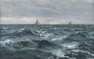 Zeil op een woelige zee