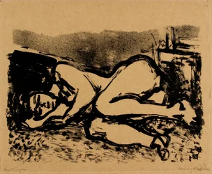 Liggend vrouwelijk model