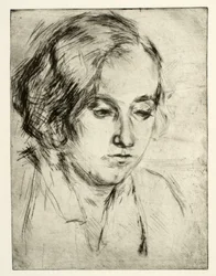 Portret van de zus van de kunstenaar Ella Wahlgreen Nielsen