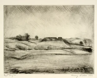 Open landschap met boerderij