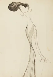 Irene Vanbrugh, studie voor de serie Sterren van het Muziekhalpodium, c.1908