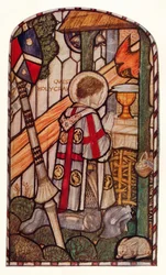 Sir Galahad. Ontwerp voor een raam in Kelvin-Side, Glasgow, ca. 1914