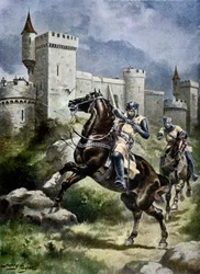 Het beleg van Châlus, illustratie uit 