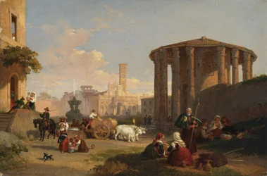 De Tempel van Vesta, de Piazza di Bocca di Verita