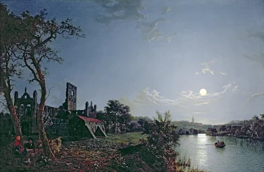 Ochtend met uitzicht op Kirkstall Abbey