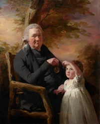 John Tait en zijn kleinzoon, ca. 1793, met toevoegingen ca. 1800 (olieverf op doek)