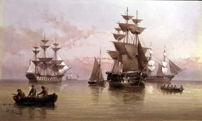 Avond scheepsscène