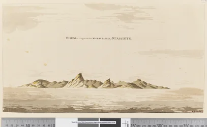Pagina 25aa Eimeo zoals het verschijnt vanuit Matavai Bay, Otahiete, 1768-75