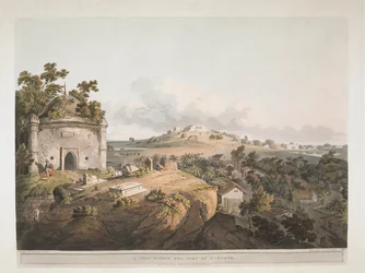 Een uitzicht binnen het fort van Monghyr