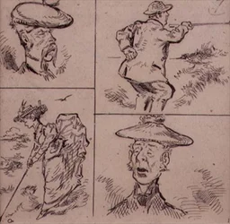 Golfers, illustratie uit 