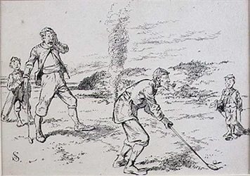 De verstrooide golfer, illustratie uit 