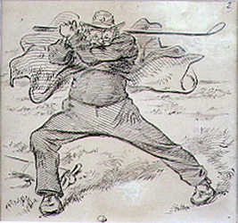 De chaotische golfer, illustratie uit 