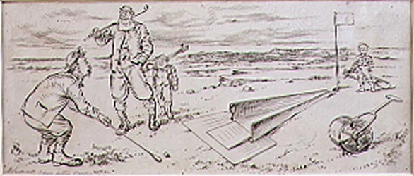 De begeleide golfer, illustratie uit 