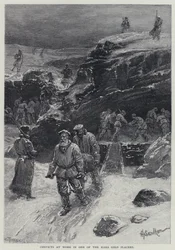 Gevangenen aan het Werk in een van de Kara Goudmijnen