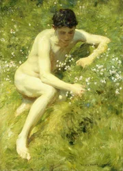 In de weide, 1906