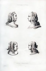 Hoofdtooien, begin 16e eeuw, 1843