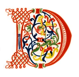 Initiaal letter D, late 12e eeuw, 1843