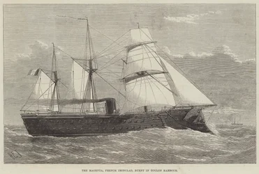 De Magenta, Frans Pantserschip, verbrand in de haven van Toulon