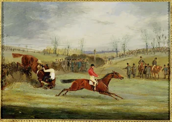 Een steeplechase, een andere heg
