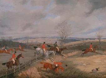 Jachtscène: Het dekken, ca. 1840