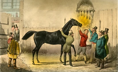 De baron vult zijn nat, 1838