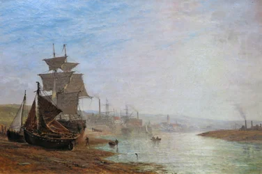 Laag tij bij Shoreham, Sussex