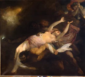 Eurydice ontvoerd bij Orpheus, Henry Thomson (1773 - 1843), olieverfschilderij.