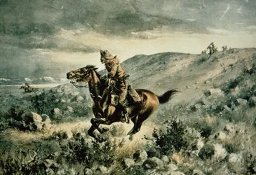 Pony Express achtervolgd door Indianen
