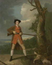 Robert Rayner aan het jagen, ca. 1770