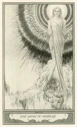 The White Devil door John Webster: De geest van Isabella (litho)