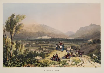 Vlakten en stad Vitoria, uit „Schetsen van landschappen in de Baskische provincies van Spanje, met een selectie nationale muziek”, gepubliceerd in 1838