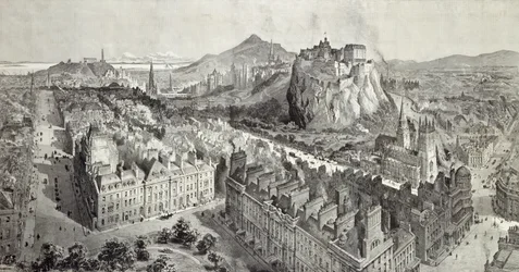 Edinburgh, gegraveerd door H.W. Brewer en T. Griffiths