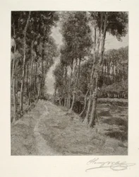 Een pad naar Longpre (Frans landschap)