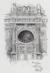 Deel van het scherm in Middle Temple Hall