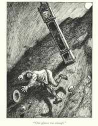 Ingoldsby Legenden: "Kijk naar de klok! (litho)